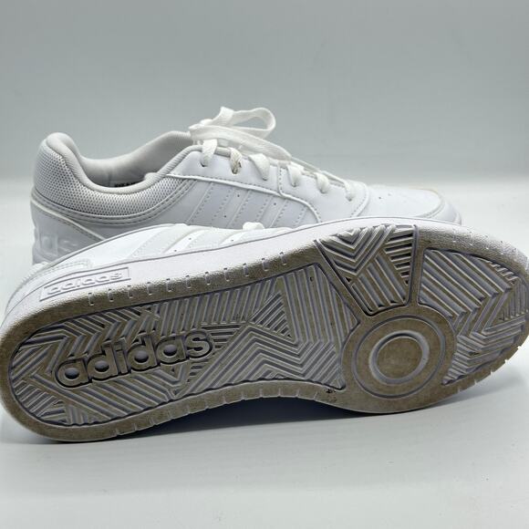 ADIDAS Hoops 3.0 Low Classic Shoes Sneakers White Cloud Dash Gray Sz M8 W10 - Picture 6 of 7